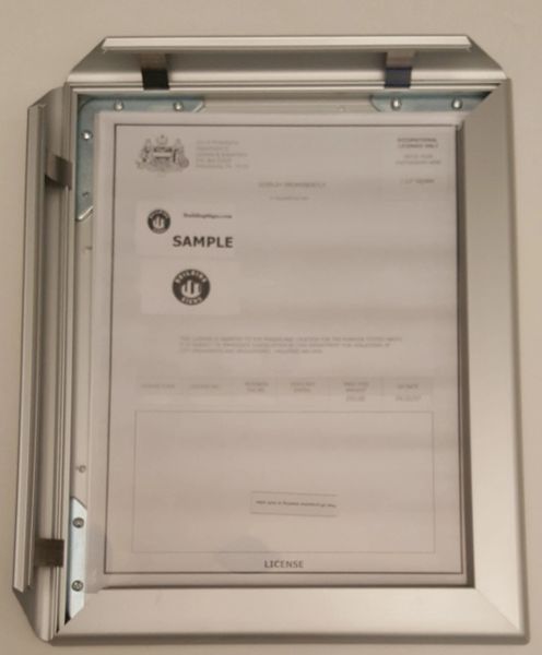 Business license frame PA 8.5x11 ( Heavy Duty )