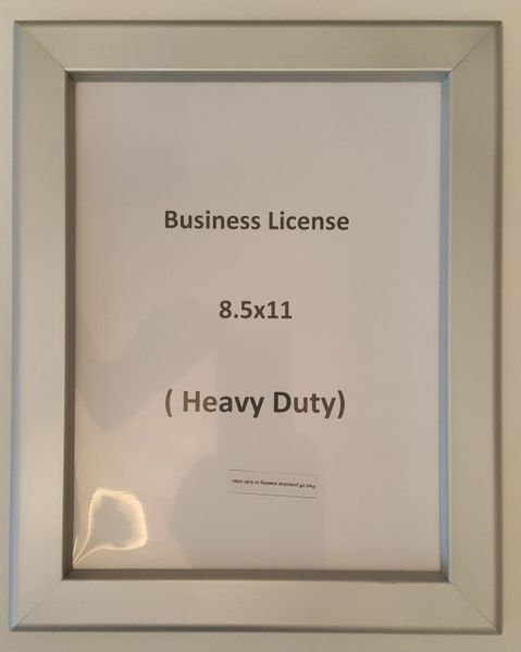 BUSINESS LICENSE FRAME 8.5 X 11 (HEAVY DUTY - ALUMINUM)