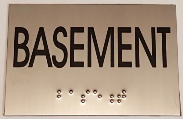 FLOOR NUMBER SIGN – BASEMENT SIGN STAINLESS