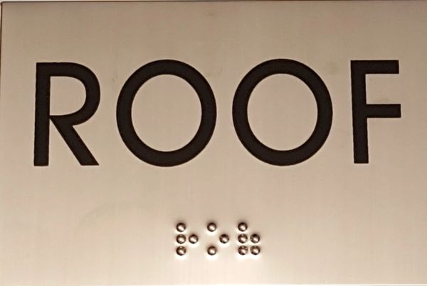 FLOOR NUMBER SIGN – ROOF SIGN STAINLESS STEEL (4X5.75)