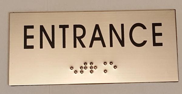ENTRANCE SIGN – STAINLESS STEEL (3X6.75)