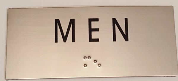 MEN SIGN – STAINLESS STEEL (3X6.75)