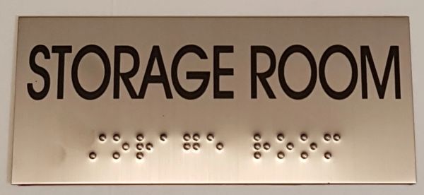 STORAGE ROOM SIGN – STAINLESS STEEL (3X6.75)