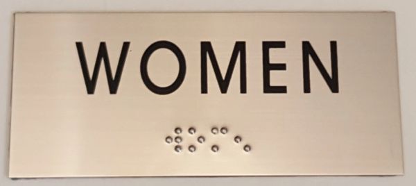 WOMEN SIGN – STAINLESS STEEL (3X6.75)