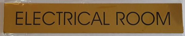 ELECTRICAL ROOM SIGN – GOLD ALUMINUM (2X11.75)