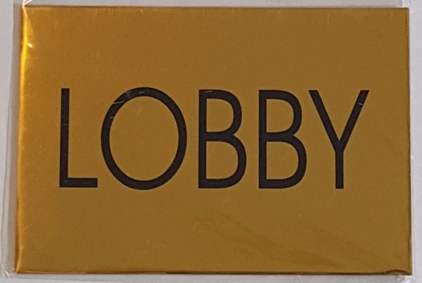 LOBBY SIGN – GOLD ALUMINUM (4X5.75)