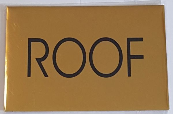 ROOF SIGN – GOLD ALUMINUM (4X5.75)