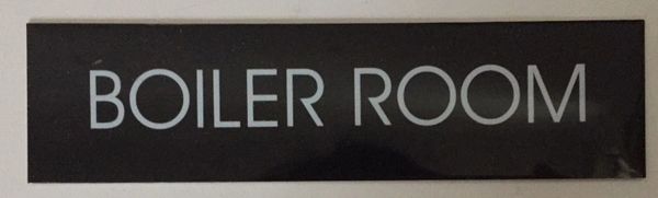 BOILER ROOM SIGN – BLACK (2X7.75)