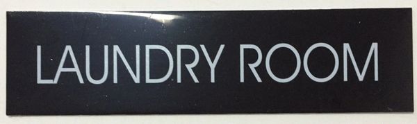 LAUNDRY ROOM SIGN – BLACK (2X7.75)