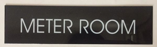 METER ROOM SIGN – BLACK (2X7.75)