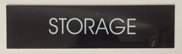 STORAGE SIGN – BLACK (2X7.75)