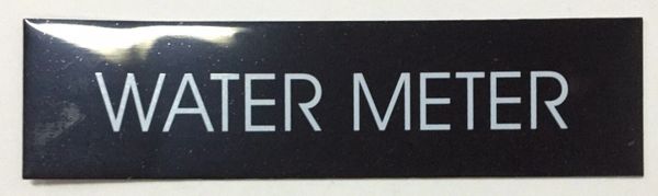 WATER METER SIGN – BLACK (2X7.75)