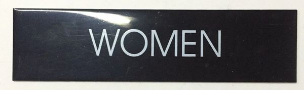 WOMEN SIGN – BLACK (2X7.75)