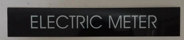 ELECTRIC METER SIGN – BLACK (2X11.75)