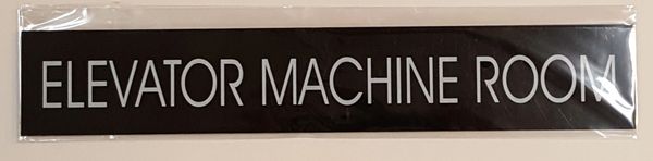 ELEVATOR MACHINE ROOM SIGN – BLACK (2X11.75)