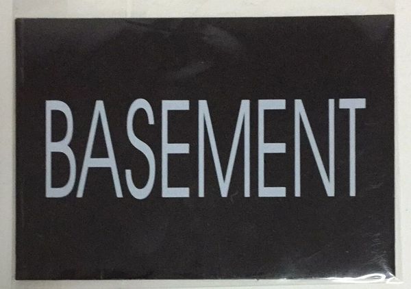 BASEMENT SIGN – BLACK (4X5.75)