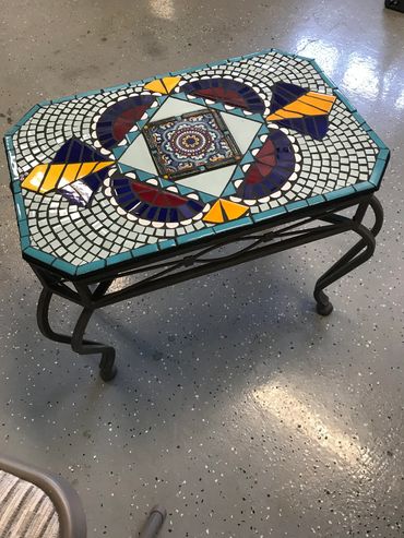 Tile Pieces on a Table Surface