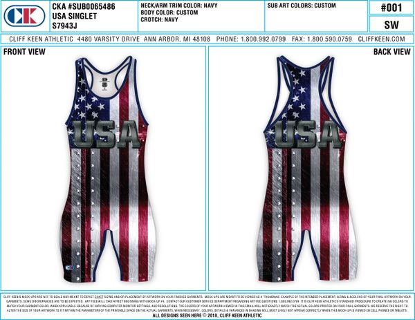 American flag hot sale wrestling singlet