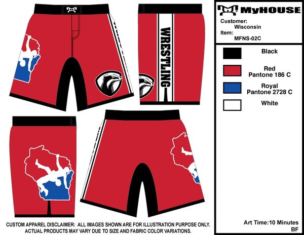 Wisconsin Fight Shorts