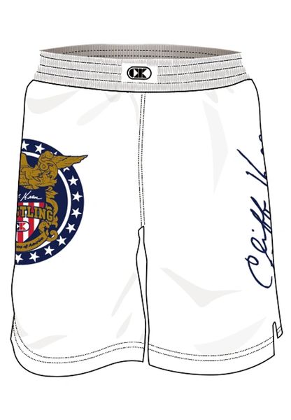 Cliff Keen White Fight Shorts