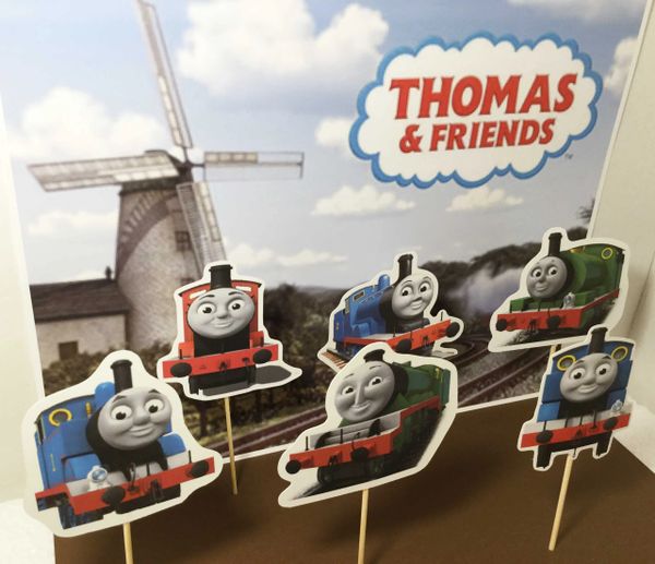 Thomas Train Cupcake Topper Party Supplies Decoration Theme Cupcake Birthday Cupcake Toppers Thomas And Friends Inspired Aldi My Shop Party Supplies