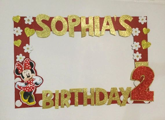 Minnie Mouse Red Birthday Party Minnie Mouse Photo Booth Frame