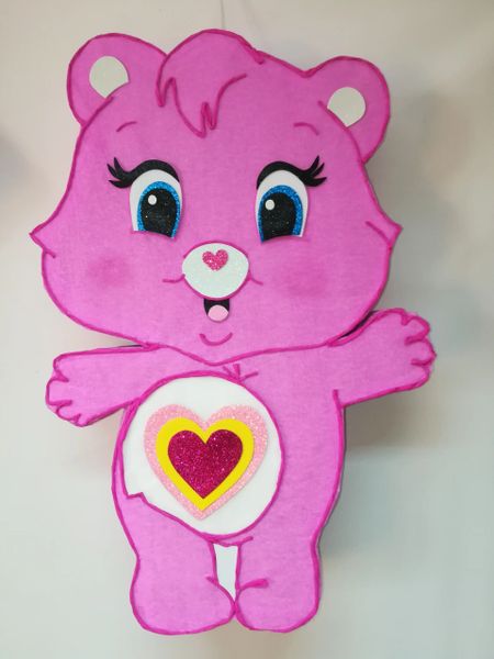 Care Bears Pinata, Care Bears pink heart pinata, Care Bears birth