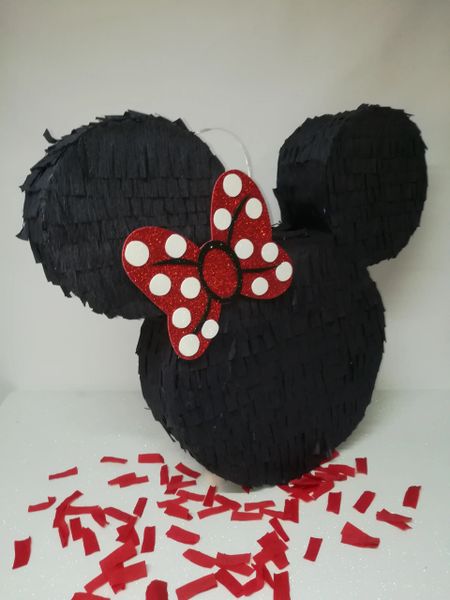 minnie mouse red bow pinata, ready to ship minnie pinata, minnie | Aldi ...