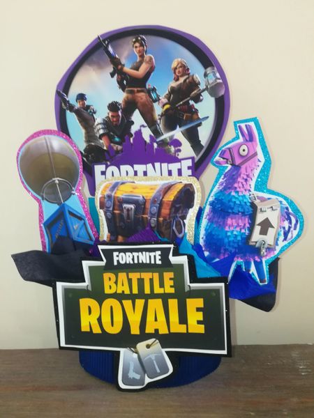 Fortnite Characters Centerpieces Fornite Battle Royale 4 Centerpieces Fornite Birthday Party For Aldi My Shop Party Supplies