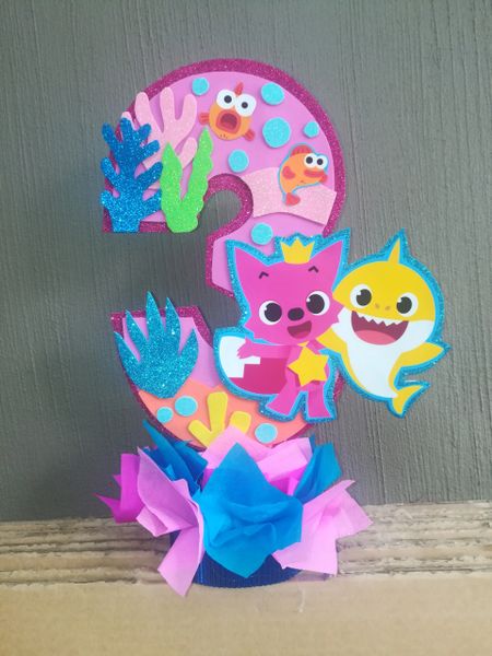 Baby Shark Centerpieces/ Baby Shark Birthday Party/ Baby Shark