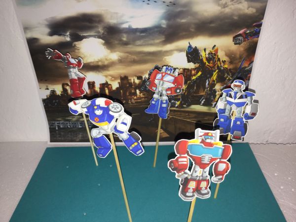 Transformers Rescue Bots Cupcake Topper Party Solution Decoration