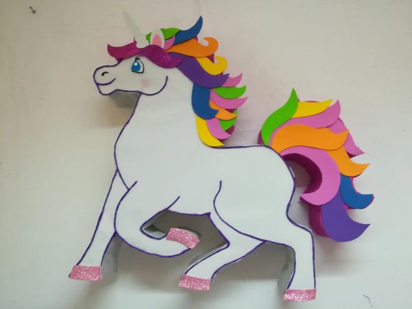 Unicorn piñata, rainbow unicorn pinata. Unicorn birthday party decoration.  rainbow birthday party. Unicorn decoration.