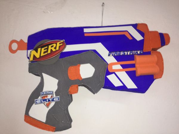 7x5ft Personalized Nerf Gun Blue Target Happy Birthday Wars Party