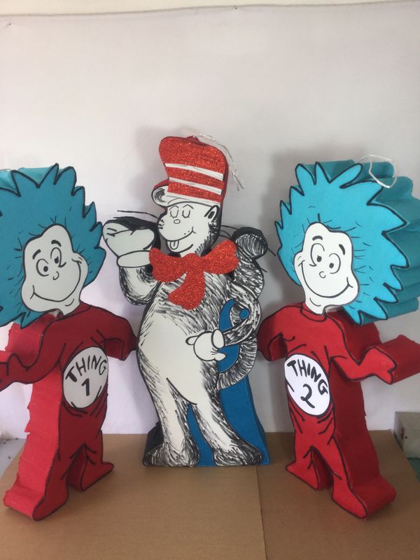 Thing 1 and thing 2 cat in the hat