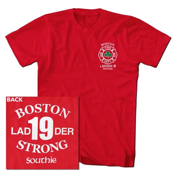 Boston Ladder 19 Strong T-Shirt - RED
