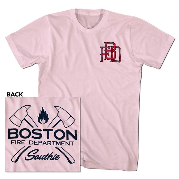 Boston Fire Dept. Interlock T-shirt - PINK