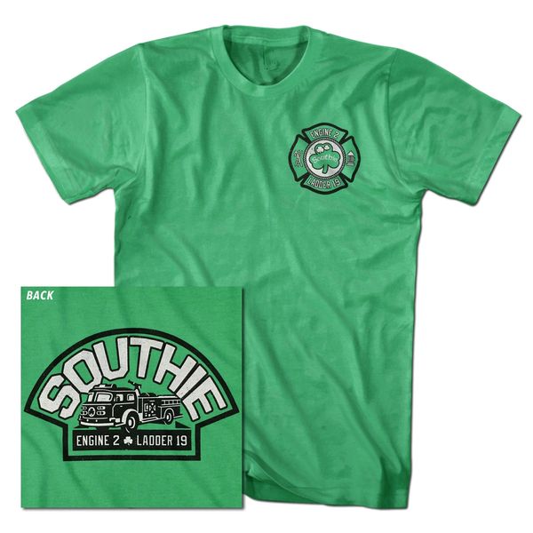 Southie Fire Truck St. Paddy's Day Tee