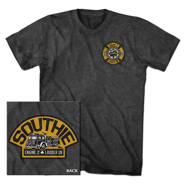 Black & Gold Southie Fire Truck Tee