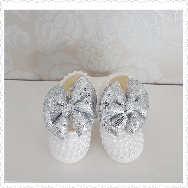 Silver sparkly baby on sale shoes