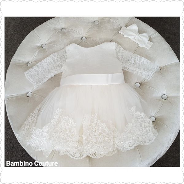 Penelope Lace Baptism Gown –