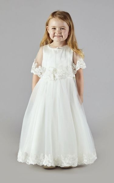 Girls Sevva Claire Ivory White Flower Girl Communion Dress | Children's ...