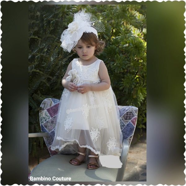 Dolce Bambini Baby Girls Ivory Christening/Baptism Lace Gown | Children ...