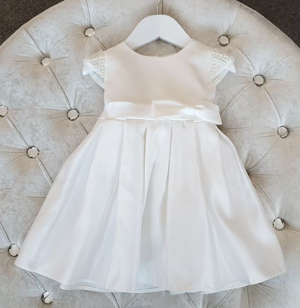 Satin best sale christening dress