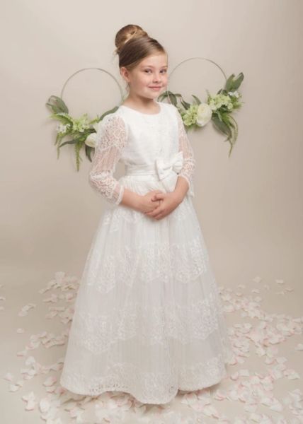 Long sleeve communion discount dress