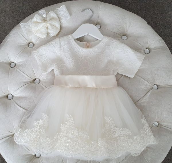 Penelope Lace Baptism Gown –