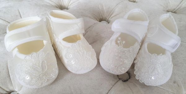 Baby girl ivory outlet christening shoes