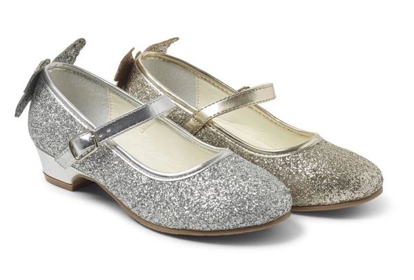 Little girl best sale gold glitter shoes