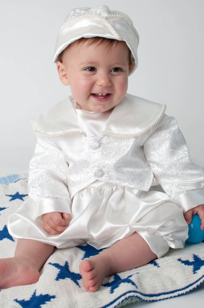 Christening hot sale romper suit