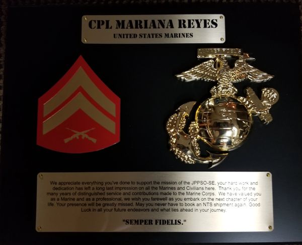 Marine Corps Emblem Award Plaque