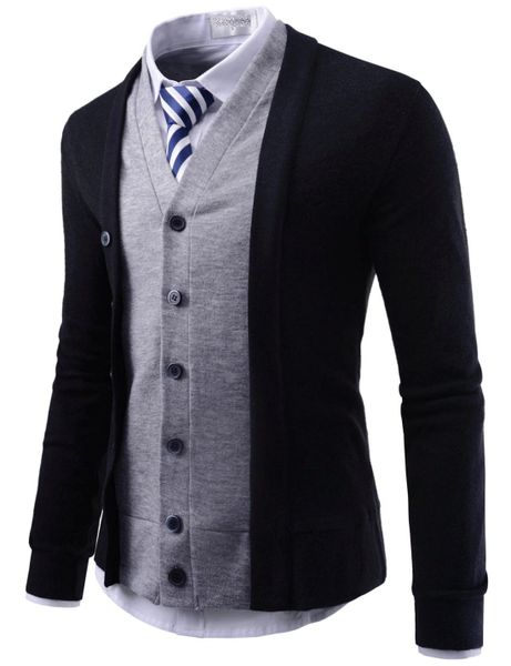 Black & Grey 2T Cardigan | Mondo Fashion